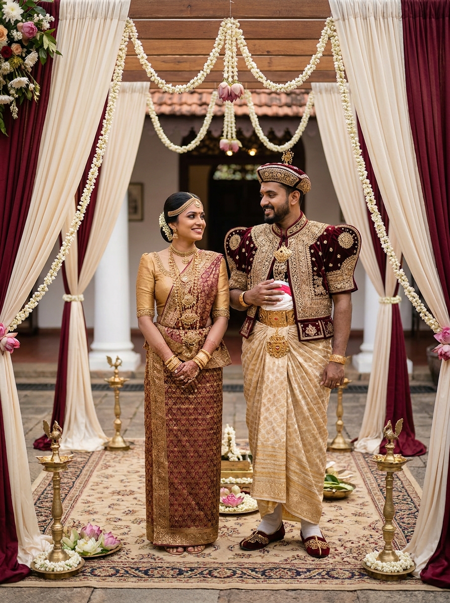 Traditional wedding couple closing photograph