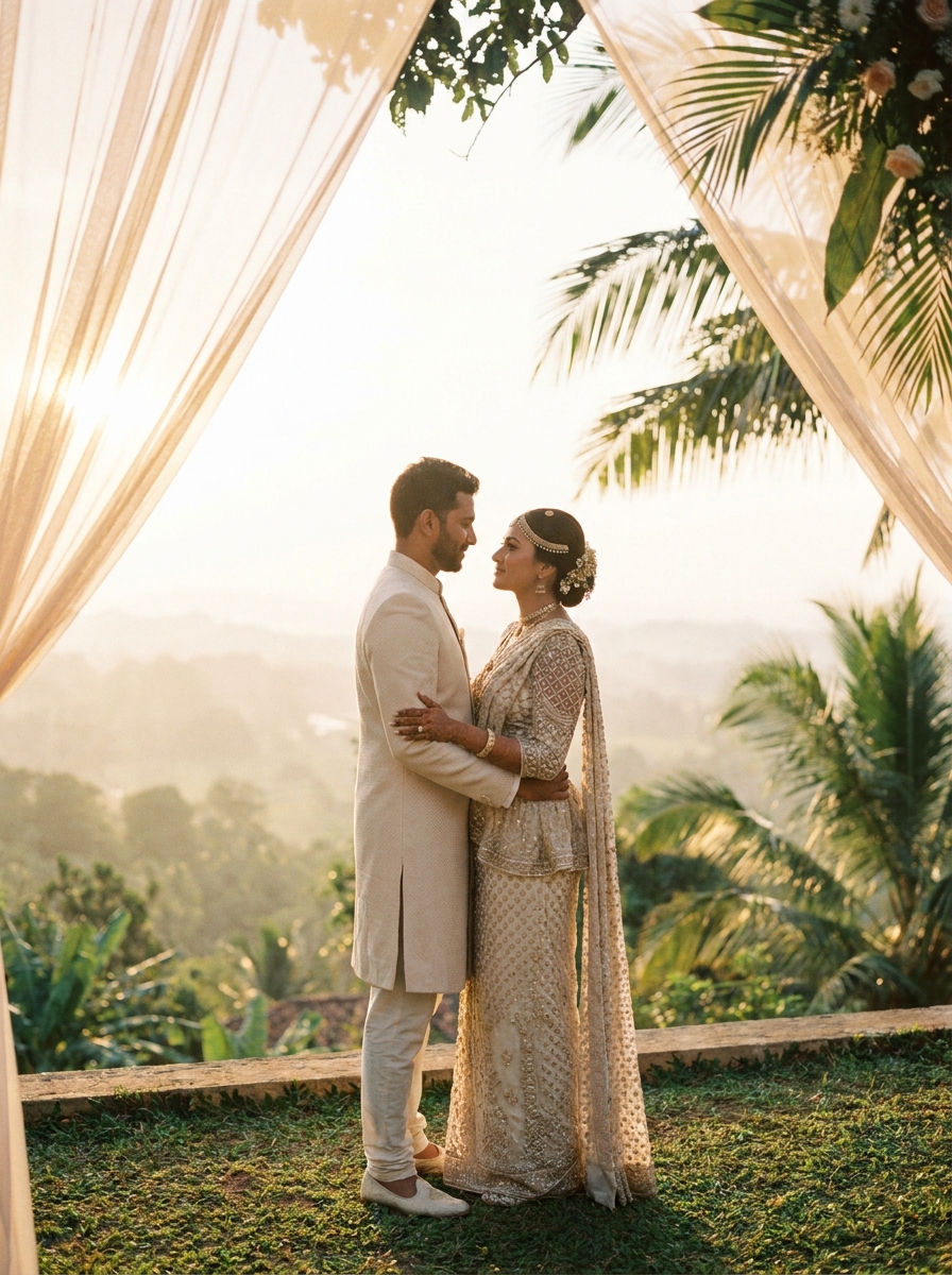 Destination wedding by the sea